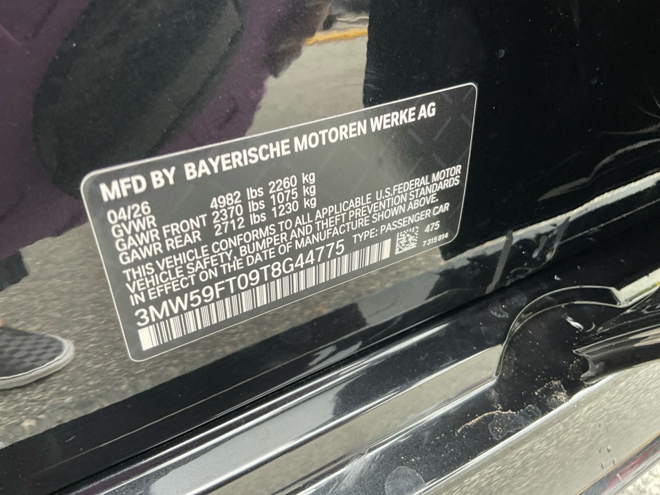 3MW59FT09T8G44775 2026 BMW M340i NA