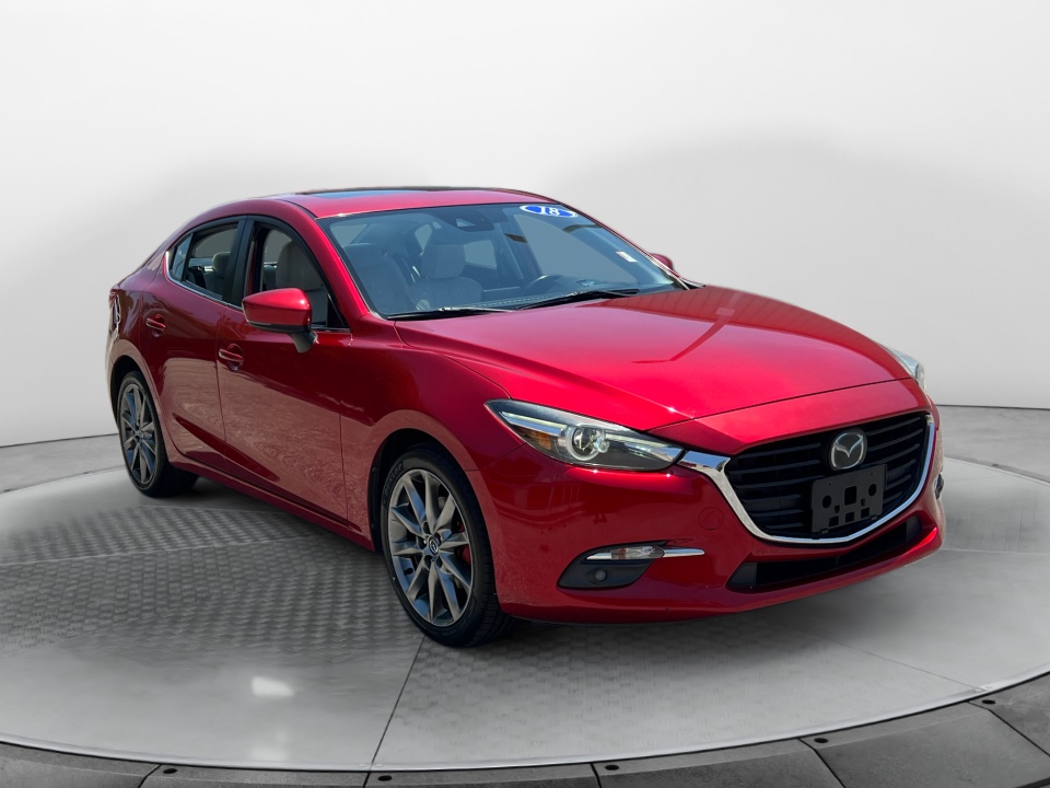 Red 2018 Mazda MAZDA3 Grand Touring Sedan Front-Wheel Drive Manual