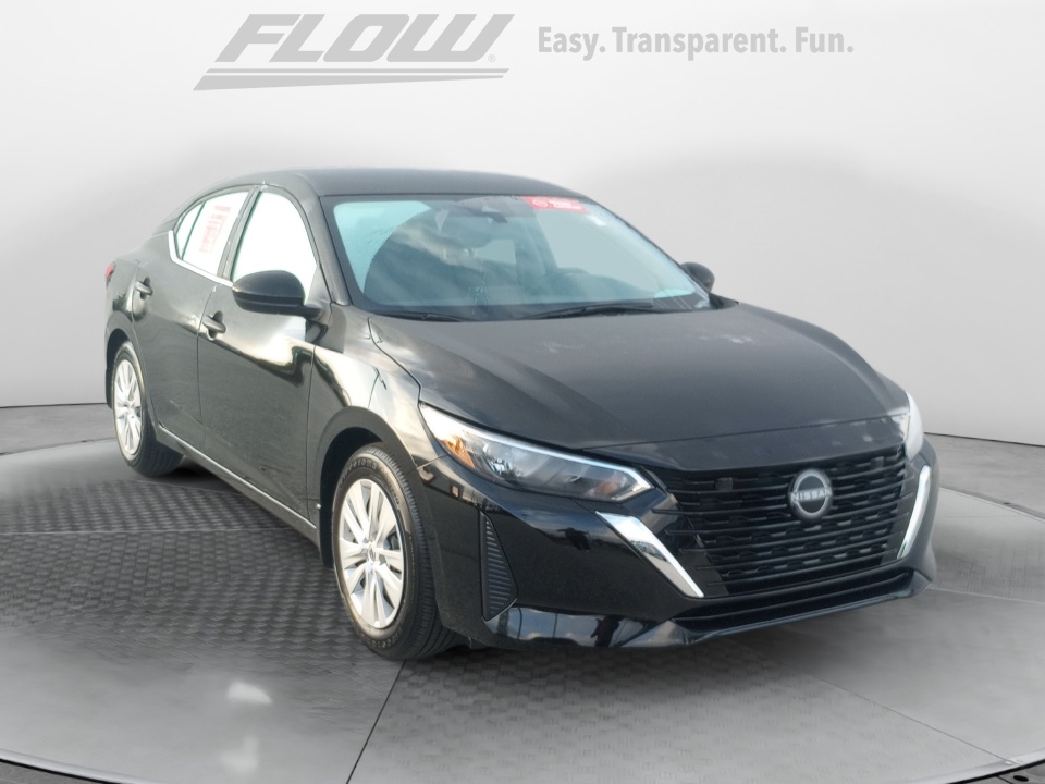 Black 2025 Nissan Sentra S FWD Sedan Front-Wheel Drive Automatic