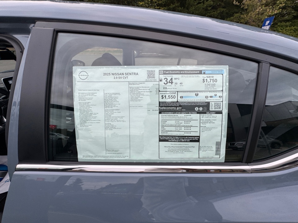 3N1AB8CV3SY401560 2025 Nissan Sentra SV