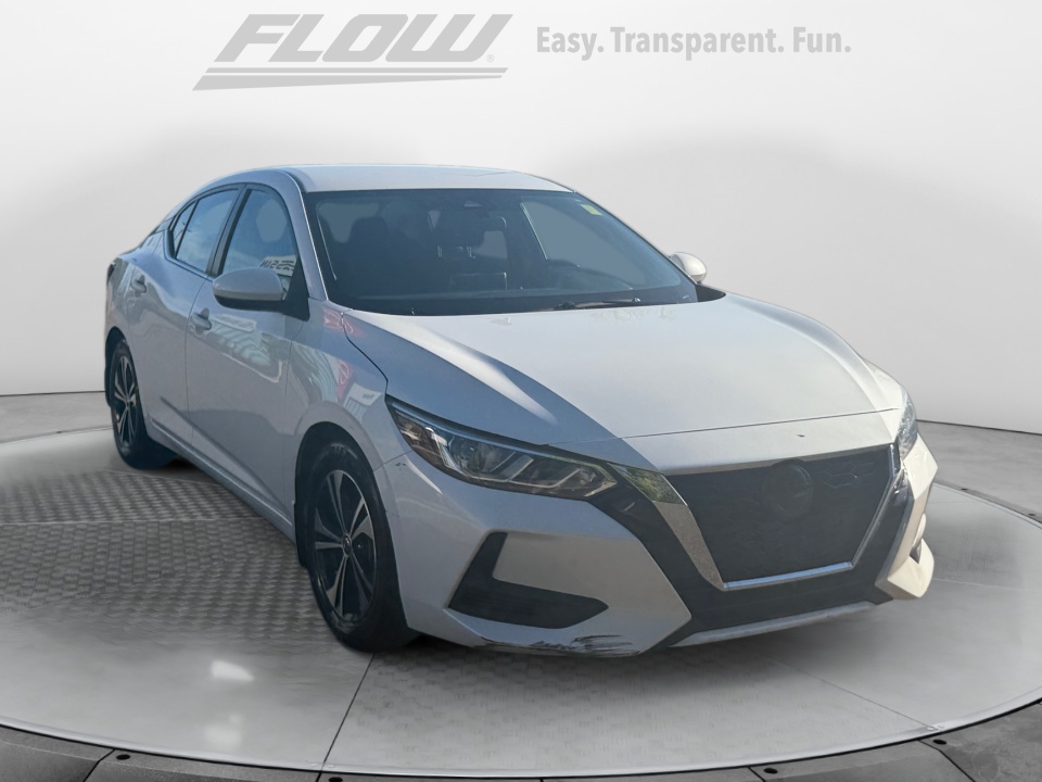 White 2022 Nissan Sentra SV FWD Sedan Front-Wheel Drive Automatic