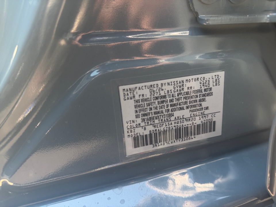3N1AB9EWXTY310864 2026 Nissan Sentra SL