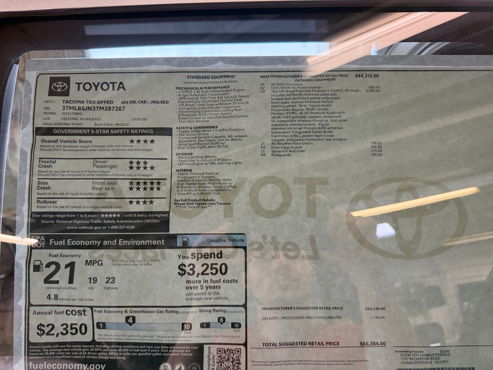 3TMLB5JN3TM287267 2026 Toyota Tacoma TRD Off Road