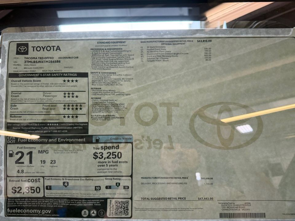 3TMLB5JN4TM284586 2026 Toyota Tacoma TRD Off Road