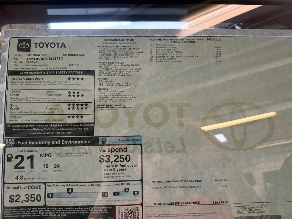 3TMLB5JN5TM287111 2026 Toyota Tacoma SR5