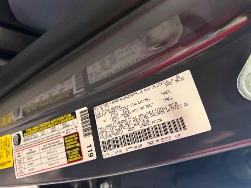3TMLB5JN5TM287111 2026 Toyota Tacoma SR5