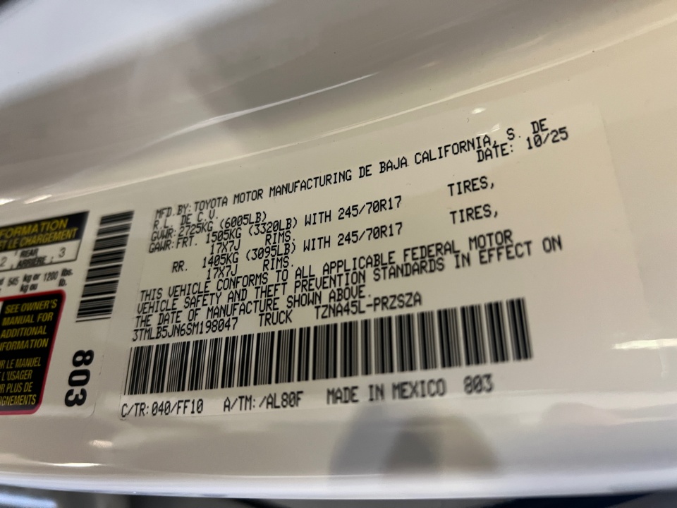 3TMLB5JN6SM198047 2025 Toyota Tacoma SR5