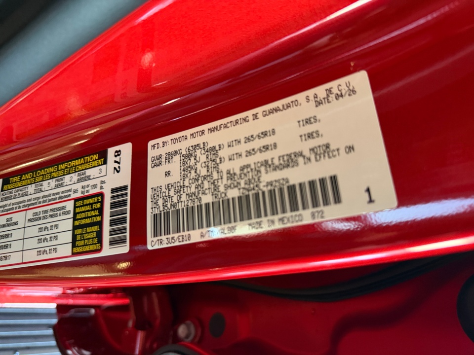 3TYLB5JN0TT127870 2026 Toyota Tacoma Limited
