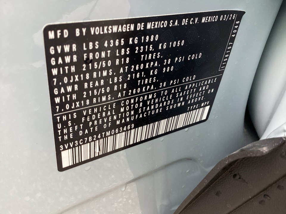 3VV3C7B24TM063469 2026 Volkswagen Taos SE Black