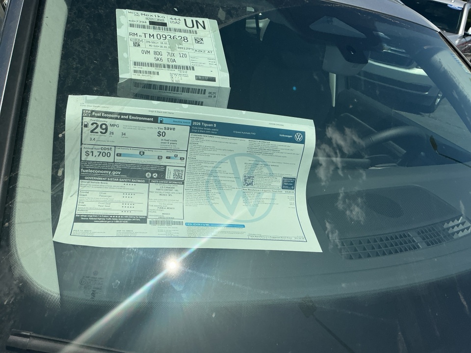 3VVCR7RM8TM093628 2026 Volkswagen Tiguan S