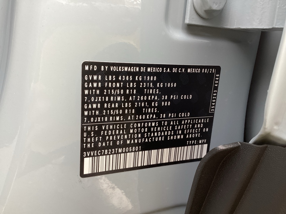 3VVEC7B23TM005801 2026 Volkswagen Taos SE