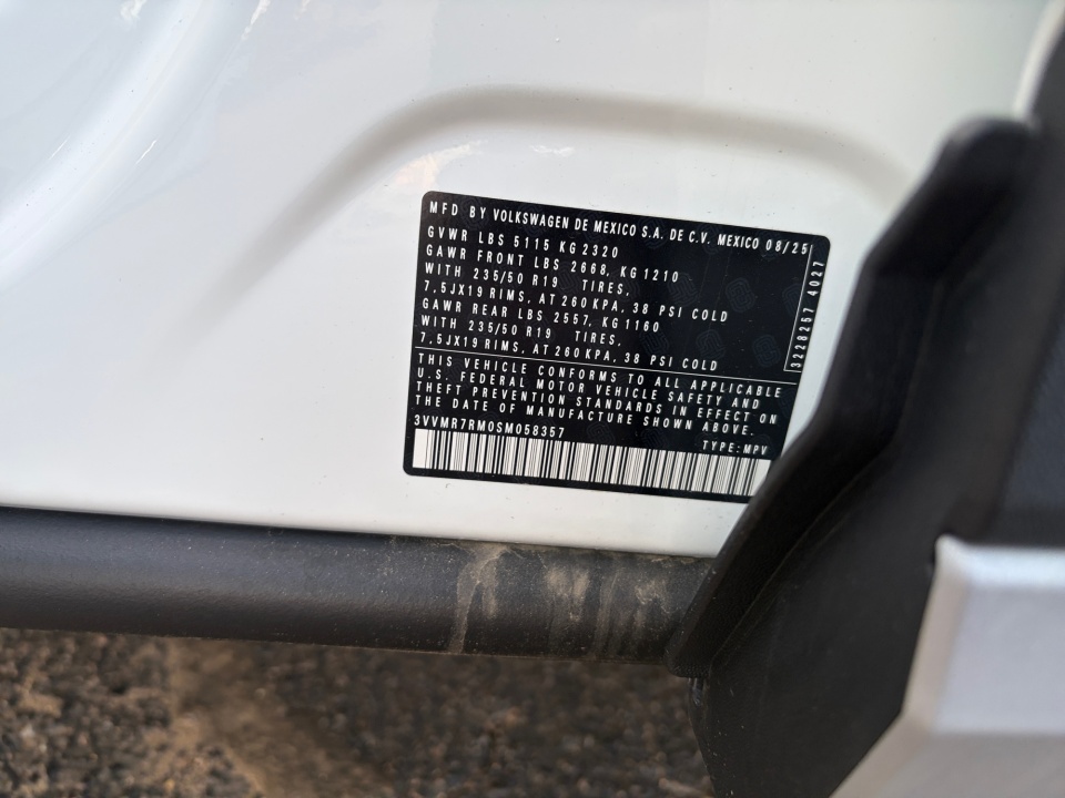 3VVMR7RM0SM058357 2025 Volkswagen Tiguan 2.0T SE