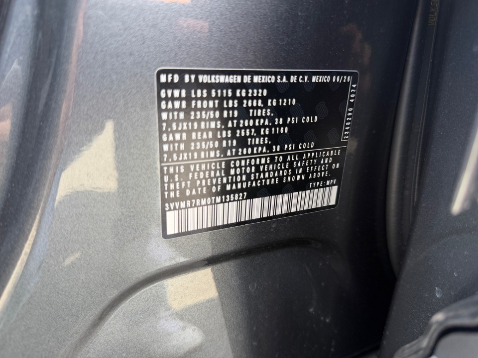 3VVMR7RM0TM135827 2026 Volkswagen Tiguan SE