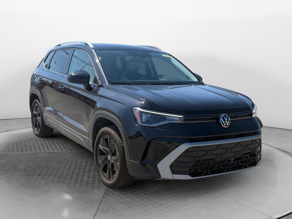 Black 2025 Volkswagen Taos SUV / Crossover Front-Wheel Drive Automatic