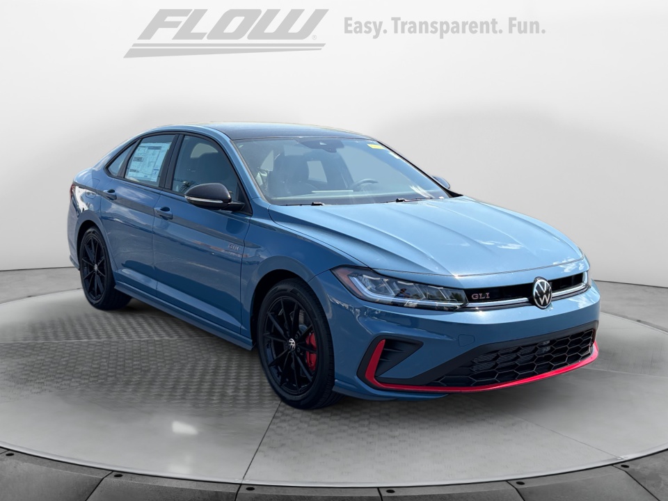 Blue 2026 Volkswagen Jetta GLI Autobahn FWD Sedan Front-Wheel Drive Manual