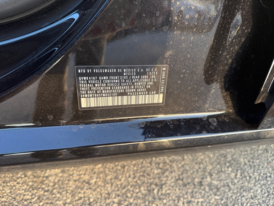 3VW5W7BU3TM032193 2026 Volkswagen Jetta S