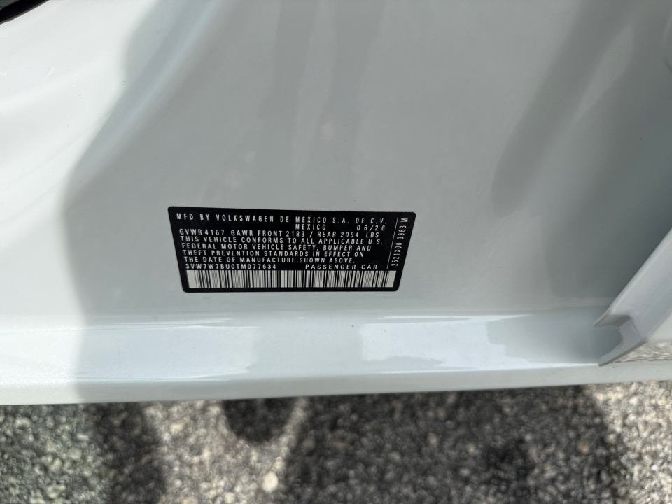 3VW7W7BU0TM077634 2026 Volkswagen Jetta SE