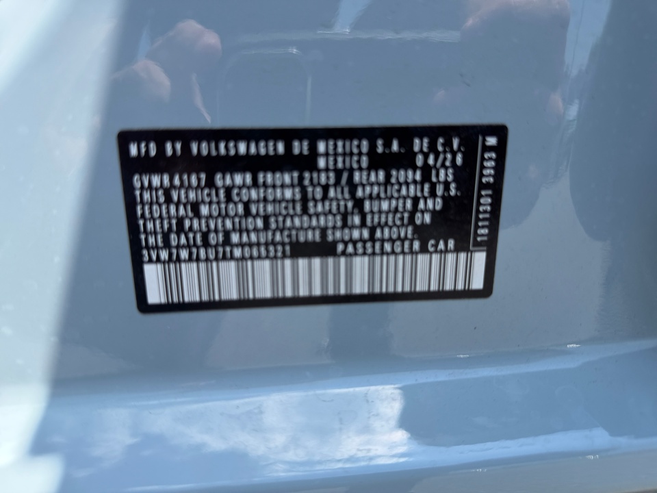 3VW7W7BU7TM065321 2026 Volkswagen Jetta SE
