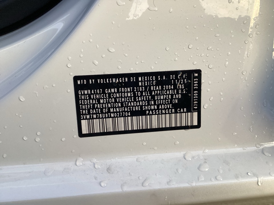 3VW7W7BU9TM027704 2026 Volkswagen Jetta SE