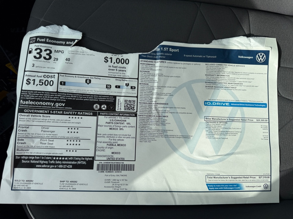 3VWBW7BU9TM002196 2026 Volkswagen Jetta Sport