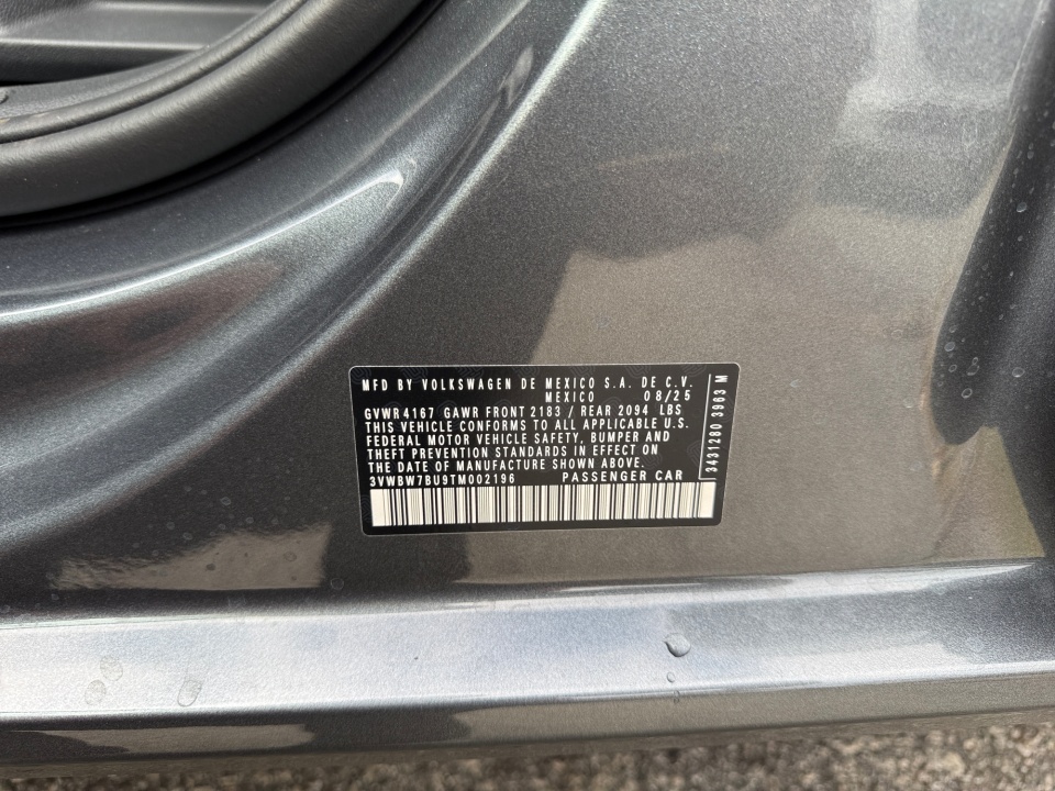 3VWBW7BU9TM002196 2026 Volkswagen Jetta Sport