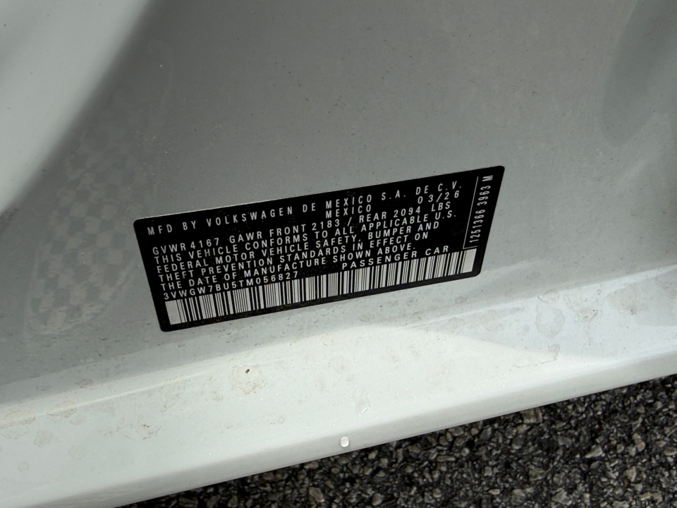 3VWGW7BU5TM056827 2026 Volkswagen Jetta SEL