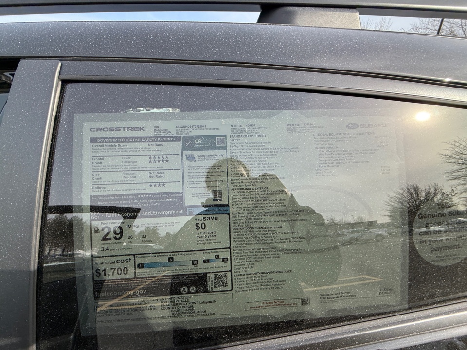 4S4GUHD64T3729049 2026 Subaru Crosstrek Premium