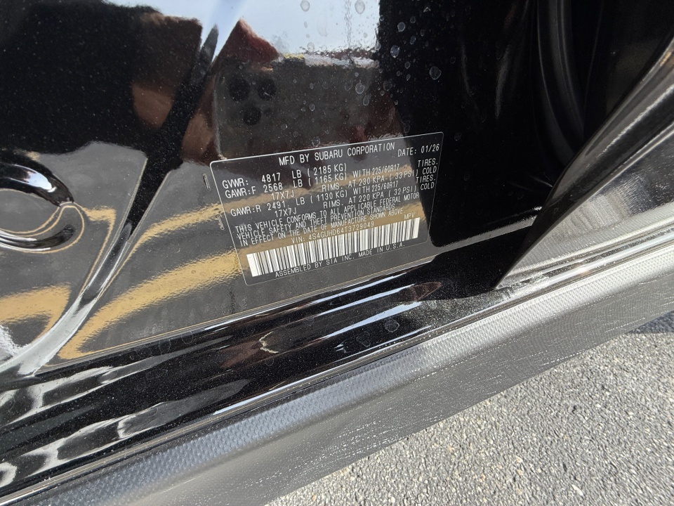 4S4GUHD64T3729049 2026 Subaru Crosstrek Premium