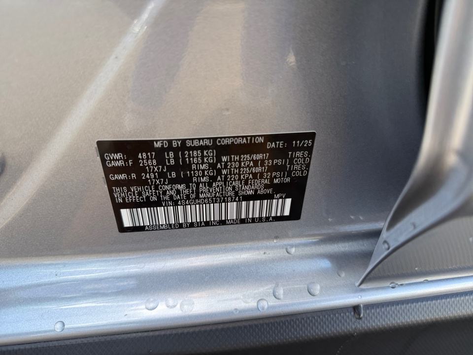 4S4GUHD65T3718741 2026 Subaru Crosstrek Premium