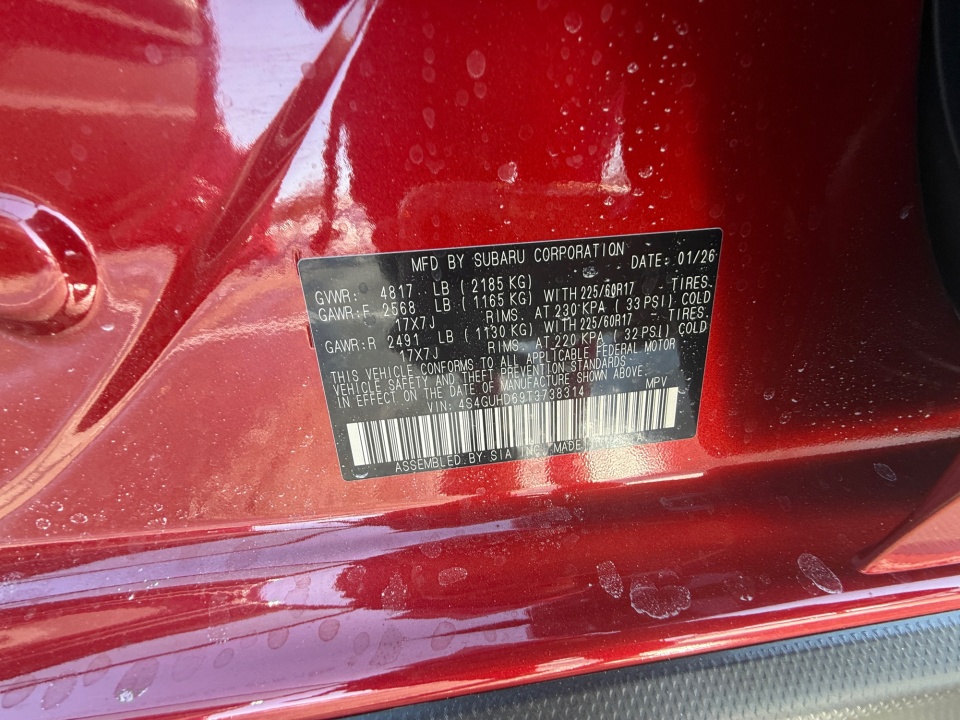 4S4GUHD67T3762014 2026 Subaru Crosstrek Premium