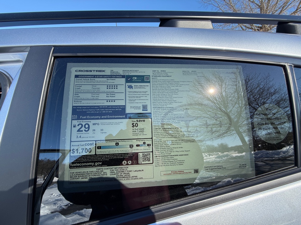 4S4GUHL60T3734377 2026 Subaru Crosstrek Limited