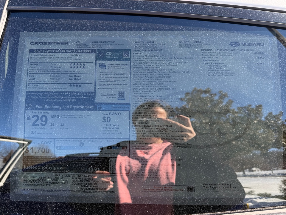 4S4GUHL62T3731996 2026 Subaru Crosstrek Limited