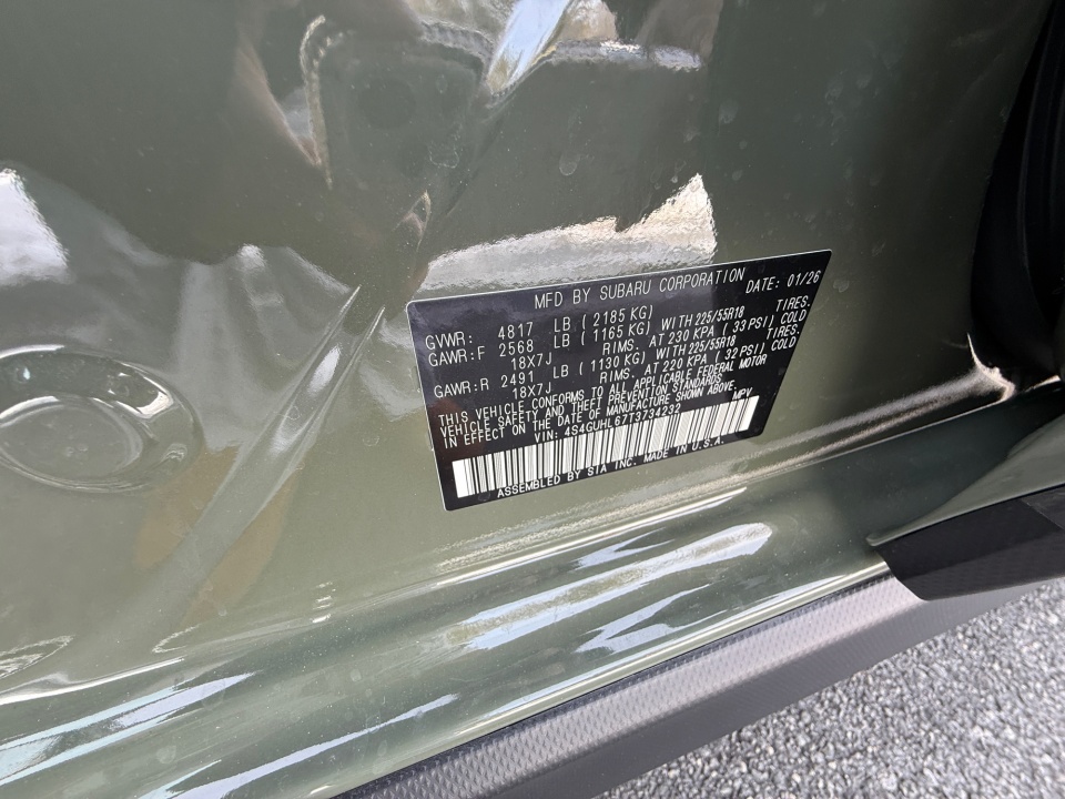 4S4GUHL67T3734232 2026 Subaru Crosstrek Limited