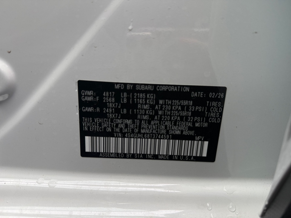 4S4GUHL68T3744591 2026 Subaru Crosstrek Limited