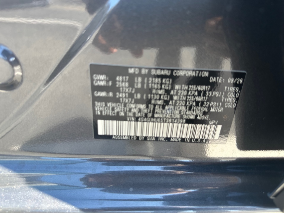 4S4GUHU65T3814398 2026 Subaru Crosstrek Wilderness
