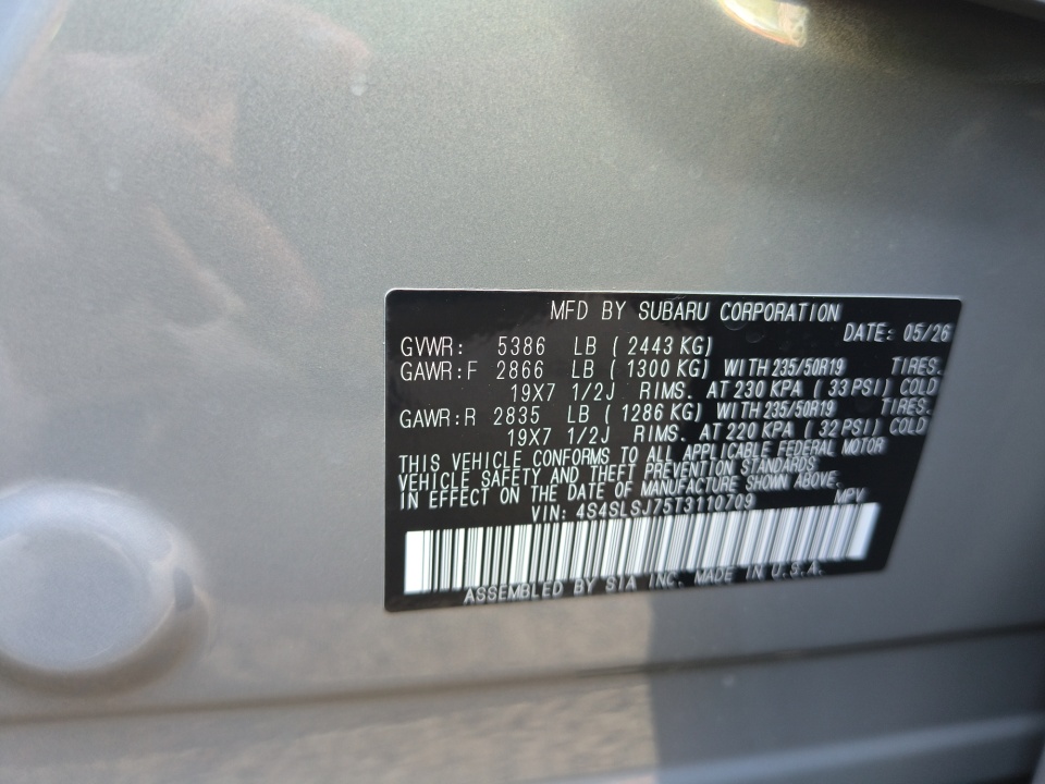 4S4SLSJ75T3110709 2026 Subaru Forester Sport