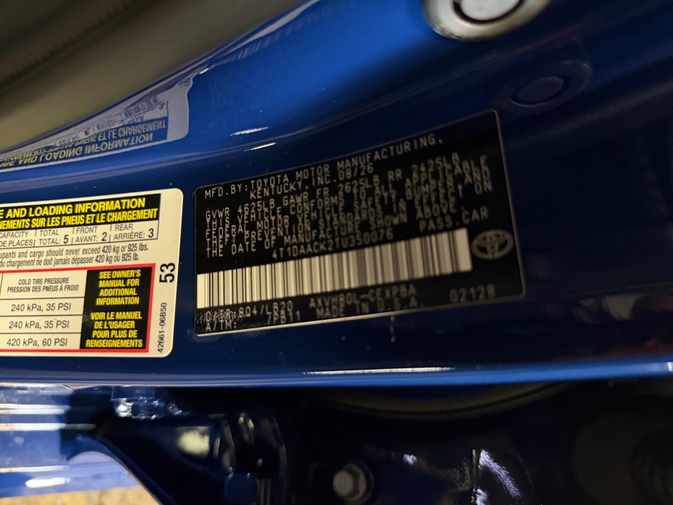 4T1DAACK2TU350076 2026 Toyota Camry XSE