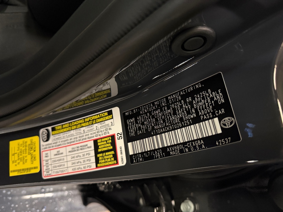 4T1DAACK9TU261251 2026 Toyota Camry XLE