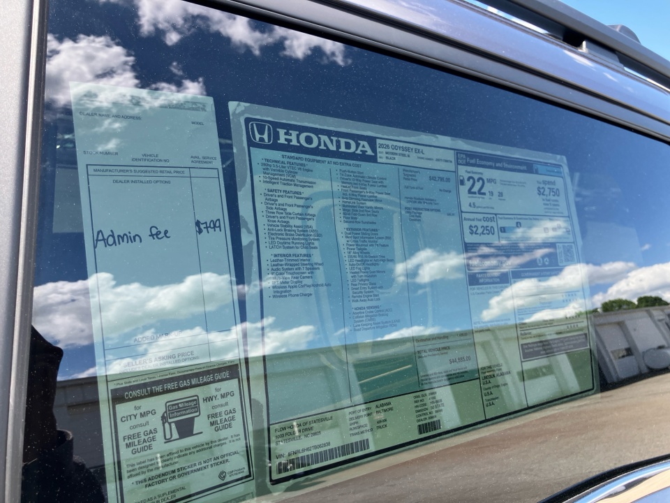 5FNRL6H62TB062838 2026 Honda Odyssey EX-L