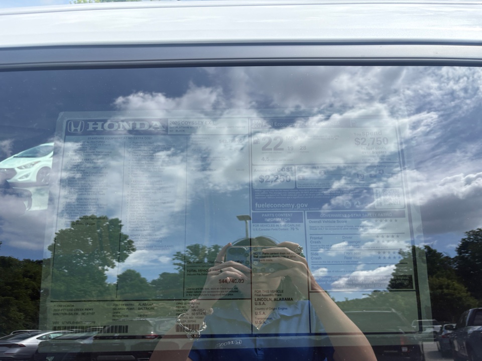 5FNRL6H64TB077079 2026 Honda Odyssey EX-L