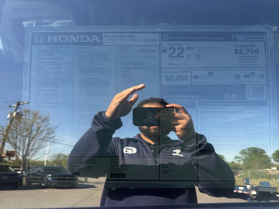 5FNRL6H68TB056428 2026 Honda Odyssey EX-L