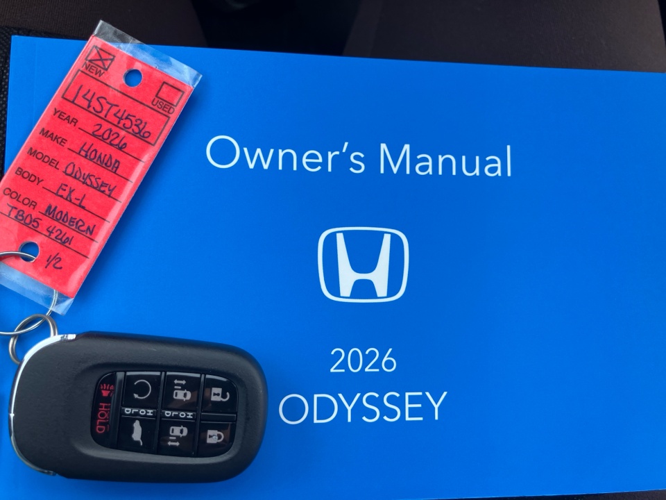 5FNRL6H6XTB054261 2026 Honda Odyssey EX-L