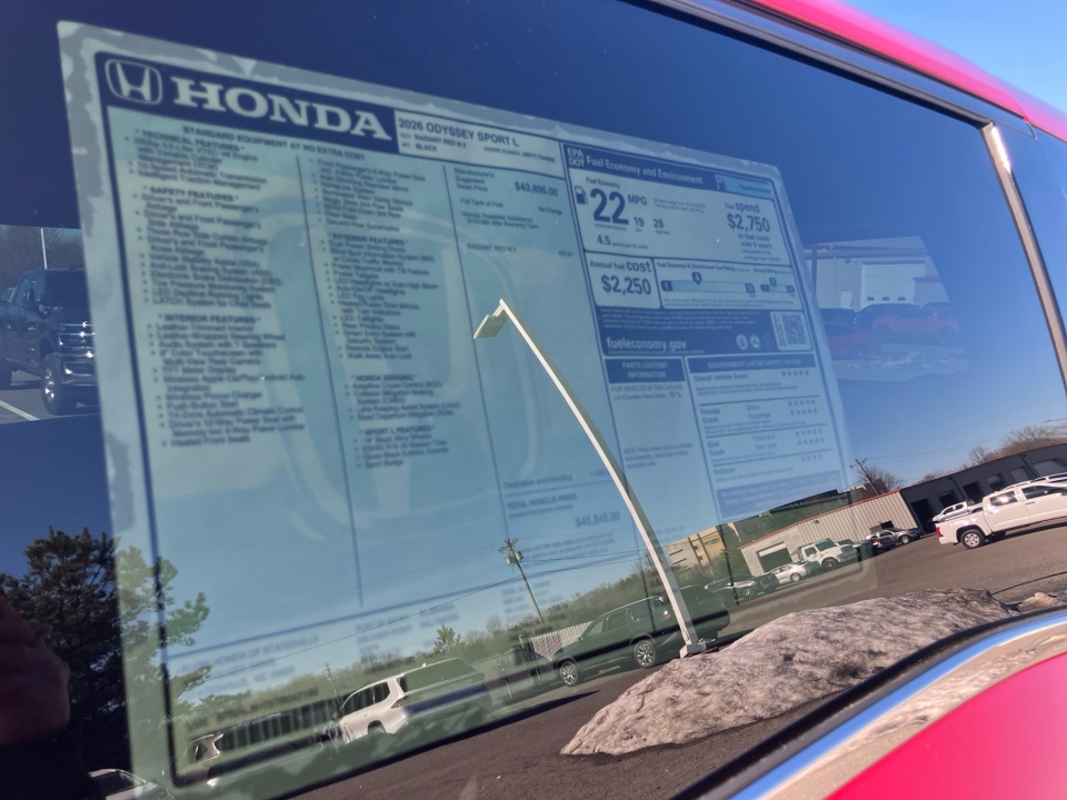 5FNRL6H75TB042169 2026 Honda Odyssey Sport-L