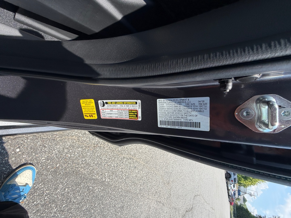 5FNRL6H91TB064915 2026 Honda Odyssey Elite