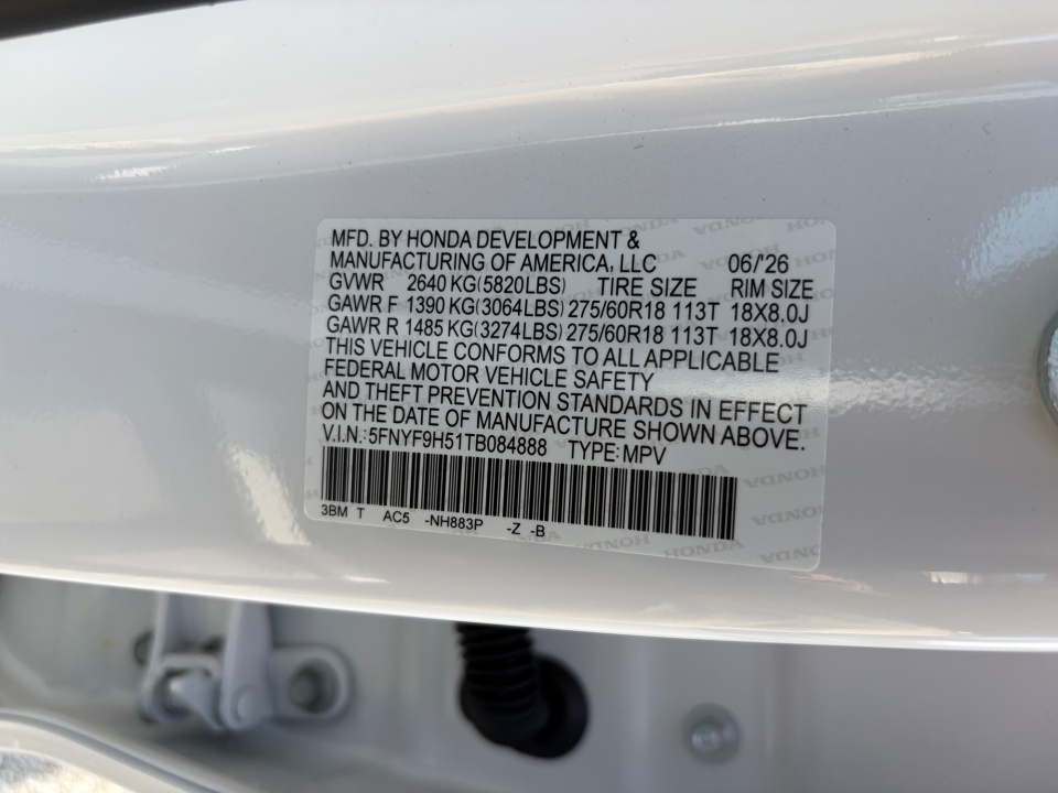 5FNYF9H51TB084888 2026 Honda Passport TrailSport