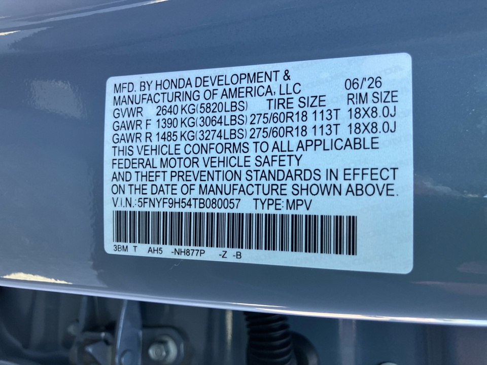 5FNYF9H54TB080057 2026 Honda Passport TrailSport