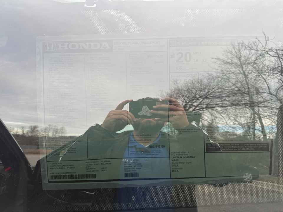 5FNYG1H61TB000320 2026 Honda Pilot TrailSport