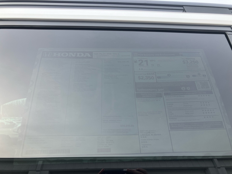 5FNYG1H70TB011933 2026 Honda Pilot Touring