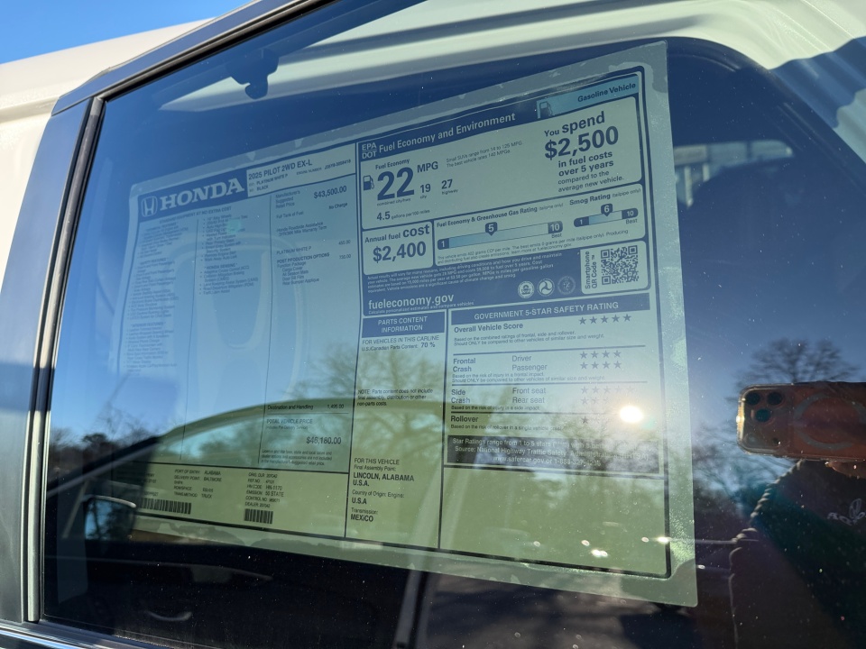 5FNYG2H47SB046527 2025 Honda Pilot EX-L