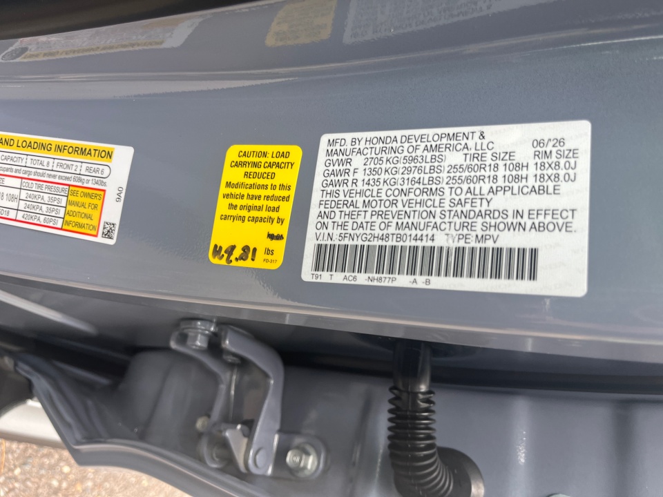 5FNYG2H48TB014414 2026 Honda Pilot EX-L